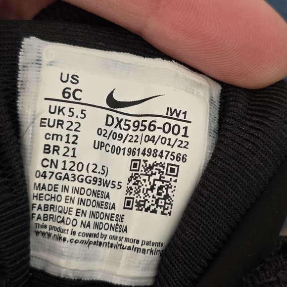 Nike Toddler More Uptempo Black Purple Mid Top Sneakers Shoes Dx5956-001 Size 6C - Picture 10 of 10